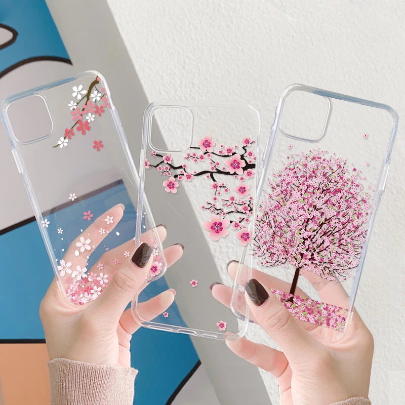 Cherry Flower Coque For Samsung Galaxy S20 FE S8 S9 S10 S21 Plus Ultra A21S A12 A10 A40 A32 A31 A50 A51 A70 A71 A52 A72 TPU Case