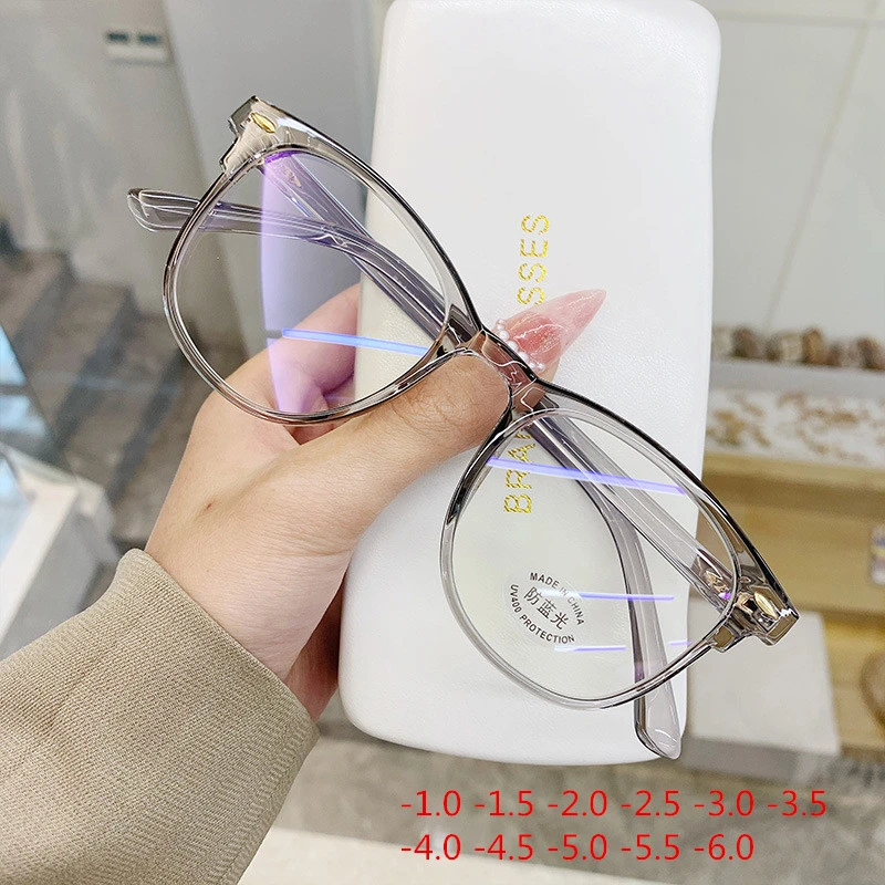 Transparent Finished Myopia Glasses Women Men Student Prescription Shortsighted Eyeglasses -1.5 -2.0 Glasses with diopters minus