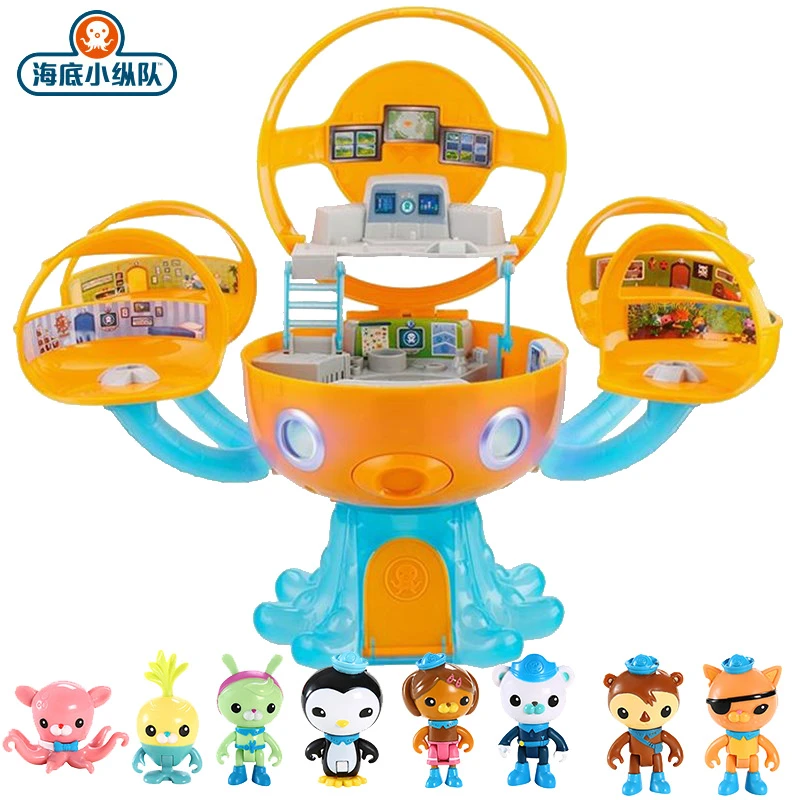 The Octonauts Octopod Castle Shark Adventure Plsyset Barnacles Peso Kwazii Action Figure Scene Model Toy Children Birthday Gifts