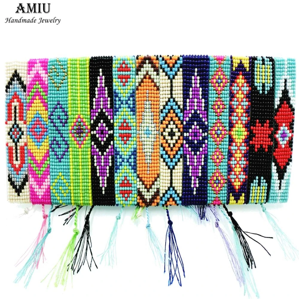 AMIU Handmade Seed Beads Friendship Bracelet Beaded Custom Mix-Colour Eye Friendship Bracelets For Women Men 2021 Dropshipping