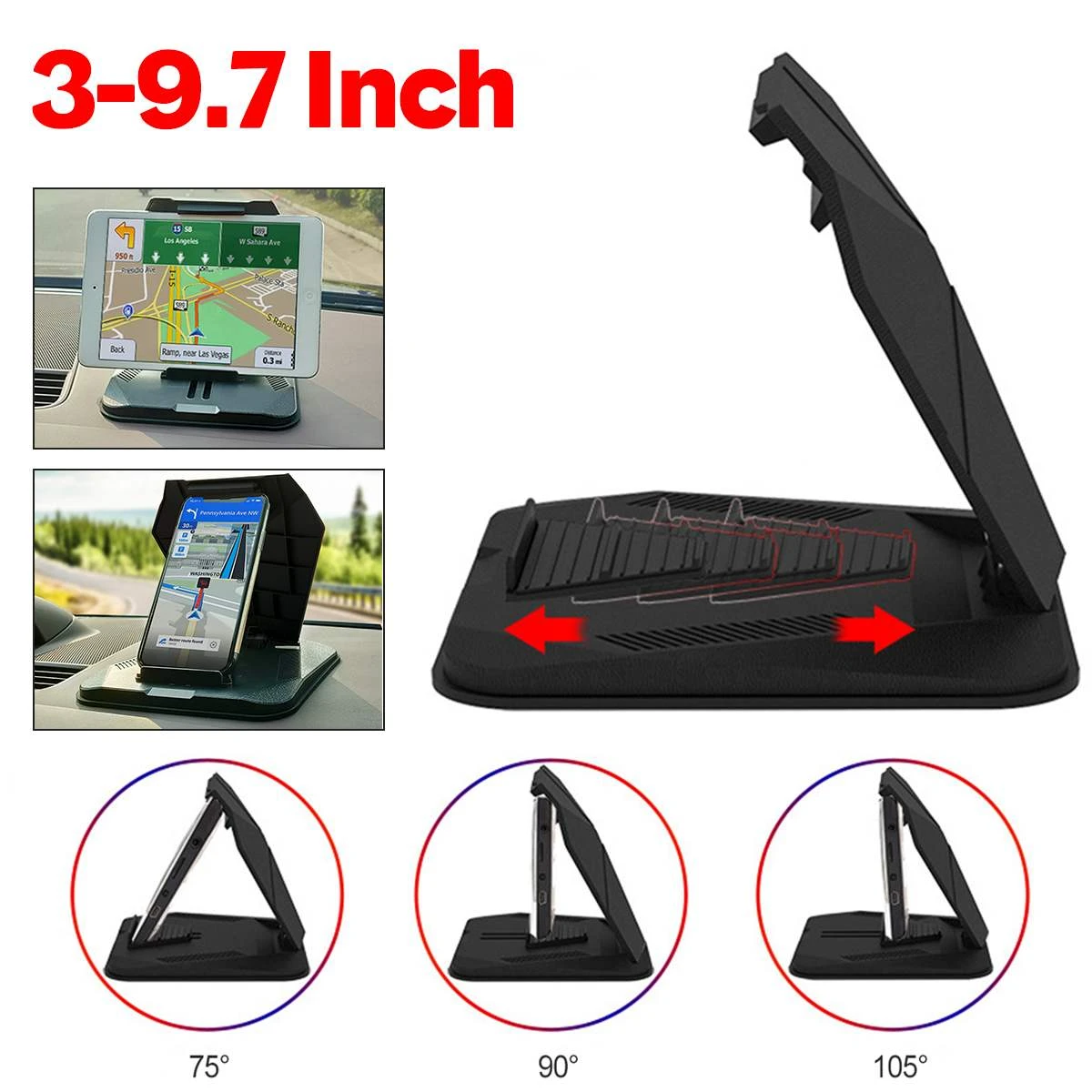 Tablet Phone Holder Phone Bracket Car Dashboard Mount Phone Holder Universal For 3-9.7Inch Cell Phone Holder Stand Base