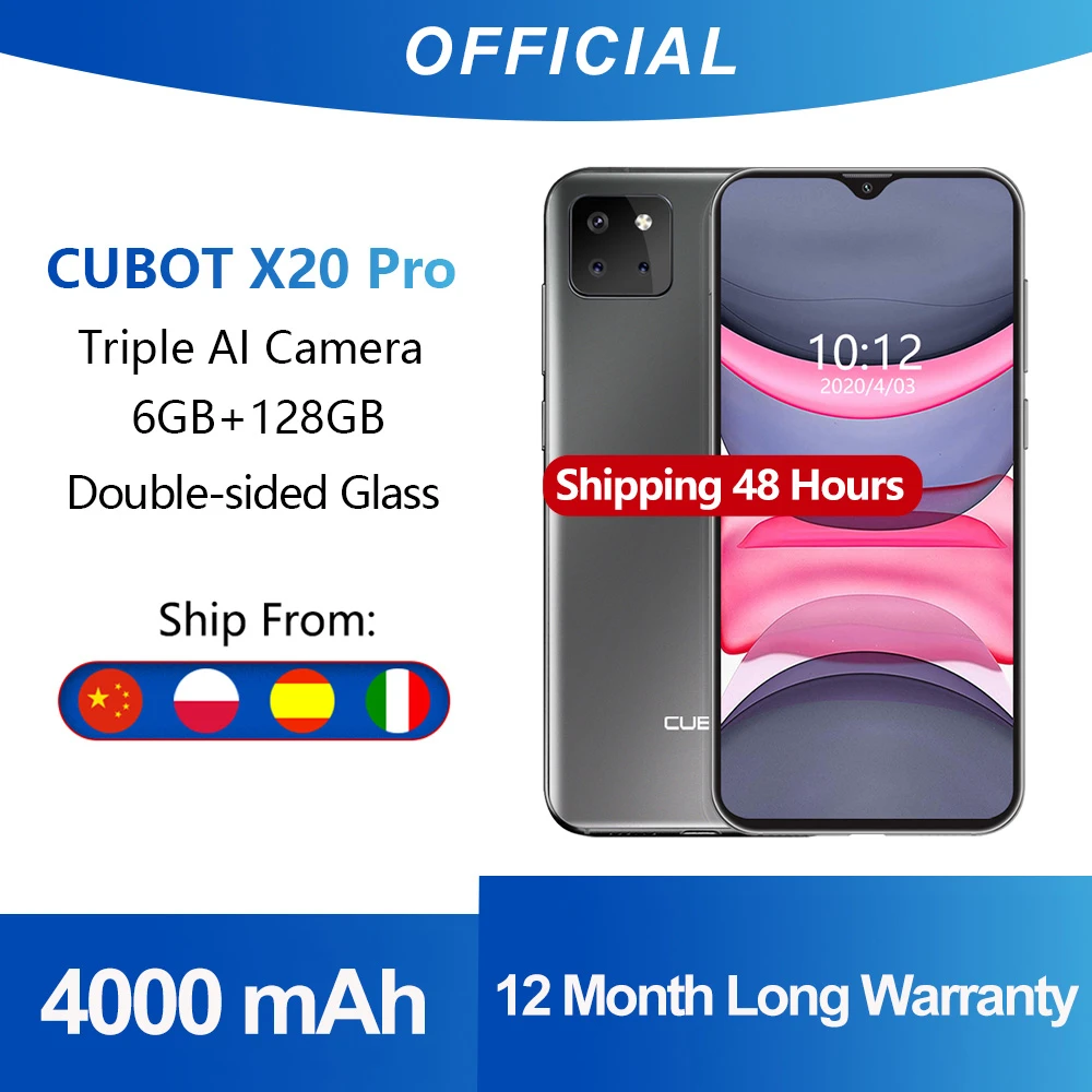 Cubot X20 Pro 6GB+128GB AI Mode Triple Camera Smartphone 6.3