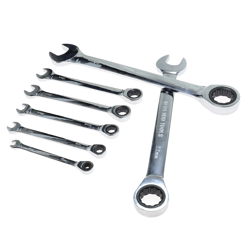 1 pcs dual use Ratchet Combination Metric Wrench Tooth Gear Ring Torque and Socket Wrench Set Nut Tools for Repair auto