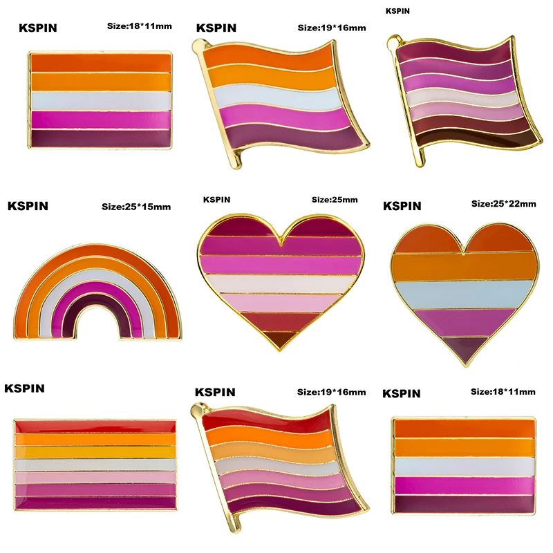 Sun Set Pride LGBT Pride Badge Lapel Pin Brooch