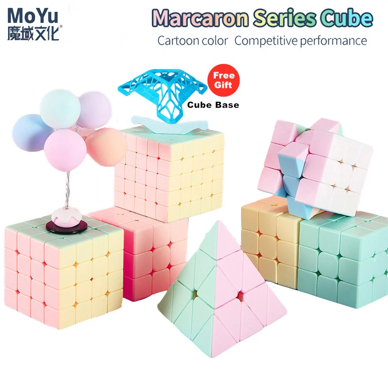 2020 Newest Macarons 2x2 3x3 4x4 5x5 Pyraminxed Magic Cube 3x3x3 speed cube Stickerless Neo Professional Puzzle Toy For Kids