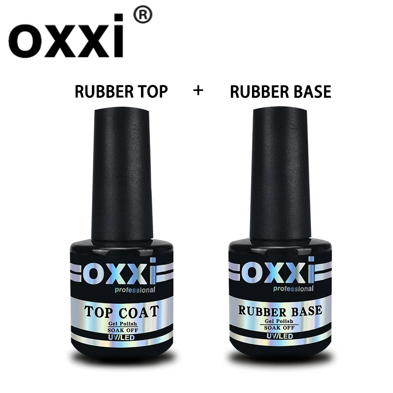 OXXI New 8ml Nail Rubber Base Coat and Top Coat Gel Varnish Primer For Nails Semi Permanant UV Gel Polish Nail Art Design Gellak
