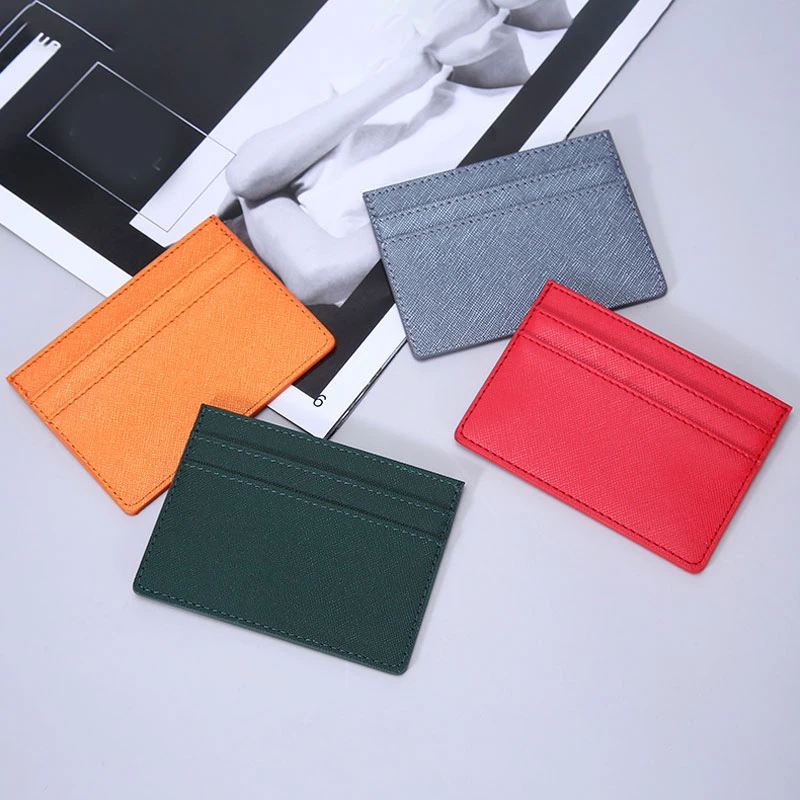 Fashion Double Sided Ultra-thin Card Holder Bank Credit ID Cards Pouch Case Wallet Organizer Thin Business Bank Card Package