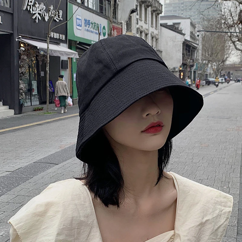 New Summer Foldable Bucket Hat Women Outdoor Sunscreen Cotton Fishing Hunting Cap  Men and Woman Hat Unisex Fisherman's hats