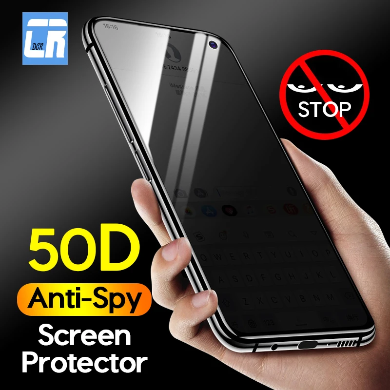 50D Full Anti Spy Protective Glass for Samsung S10E A51 A71 A21S S10 Lite M31 A20E A41 M51 A50 A40 A31 Privacy Screen Protector