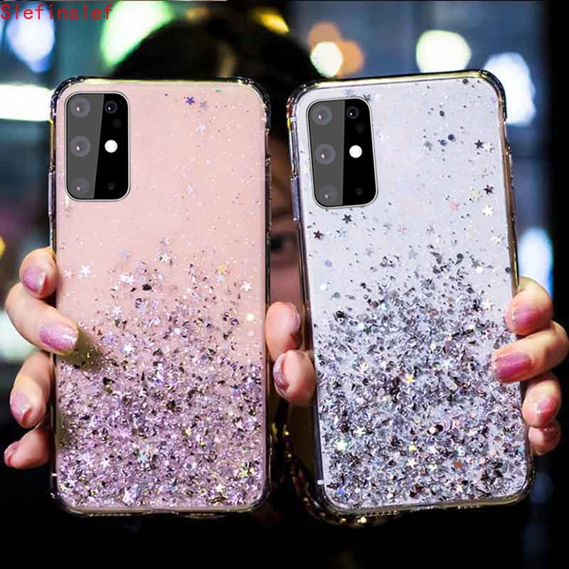 For Samsung A51 A71 A81 S20 Note 20 10 S9 Plus Case Glitter Bling Sequin TPU Silicone Case for Samsung S10 Lite S21 phone Cover