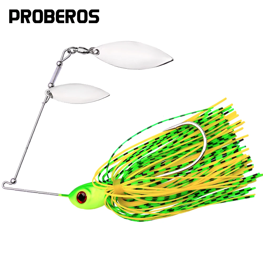 PROBEROS 1PC Wobbler Spinners Spoon Bait 10g-14g Fishing Lure Artificial Bait Metal Sequins Spinnerbait for Pike Peche Tackle