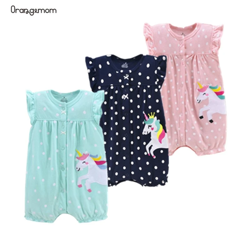 Orangemom Brand Summer Baby Rompers Short Sleeve Baby Girls Clothing Kids Jumpsuits Newborn Baby Clothes For Girl Roupas vestido