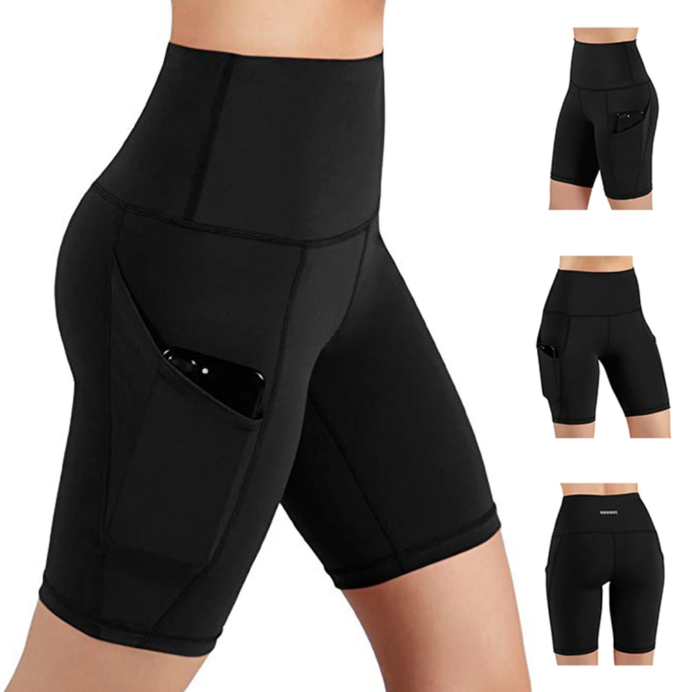 New Fashion Women Cycling Shorts Black High Waist Skinny Stretchy Shorts Summer Gym Sports Home Body Exercise Shorts