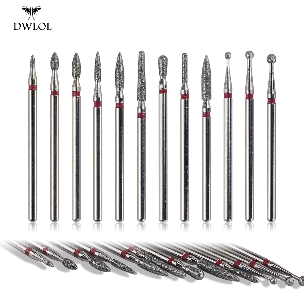 Nail Drill Bits  Diamond Drill Bits Nail File Bits Cuticle Drill Bit 3/32 Inch Nail Bit Fine Grit for Manicure Pedicure