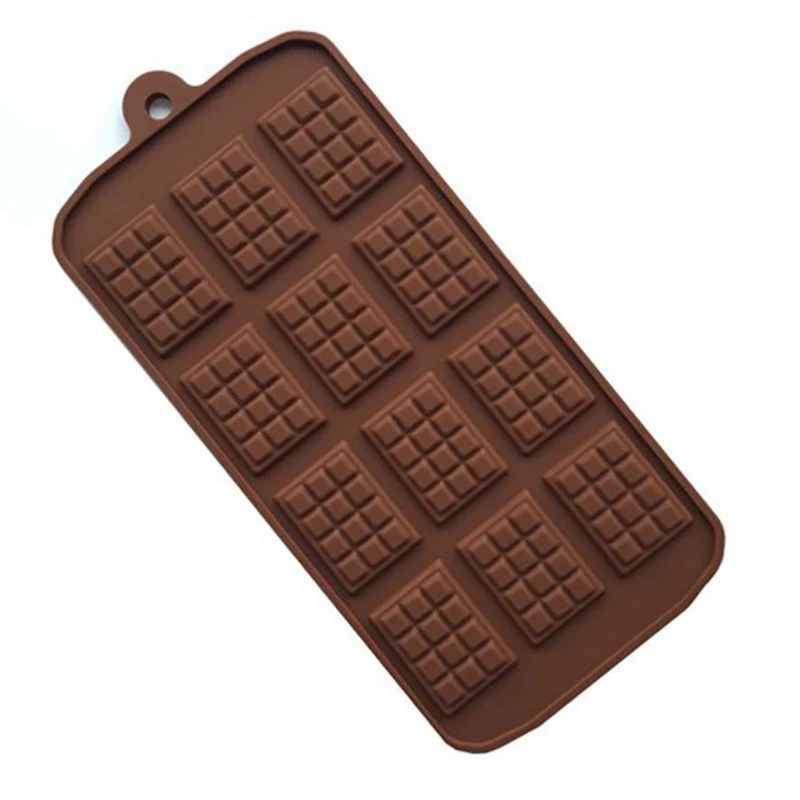 Chocolate Silicone Mold Lattice Shape DIY Chocolate Chip Mold Waffle Pudding Baking Tools Cake Decoration Kitchen Supplies