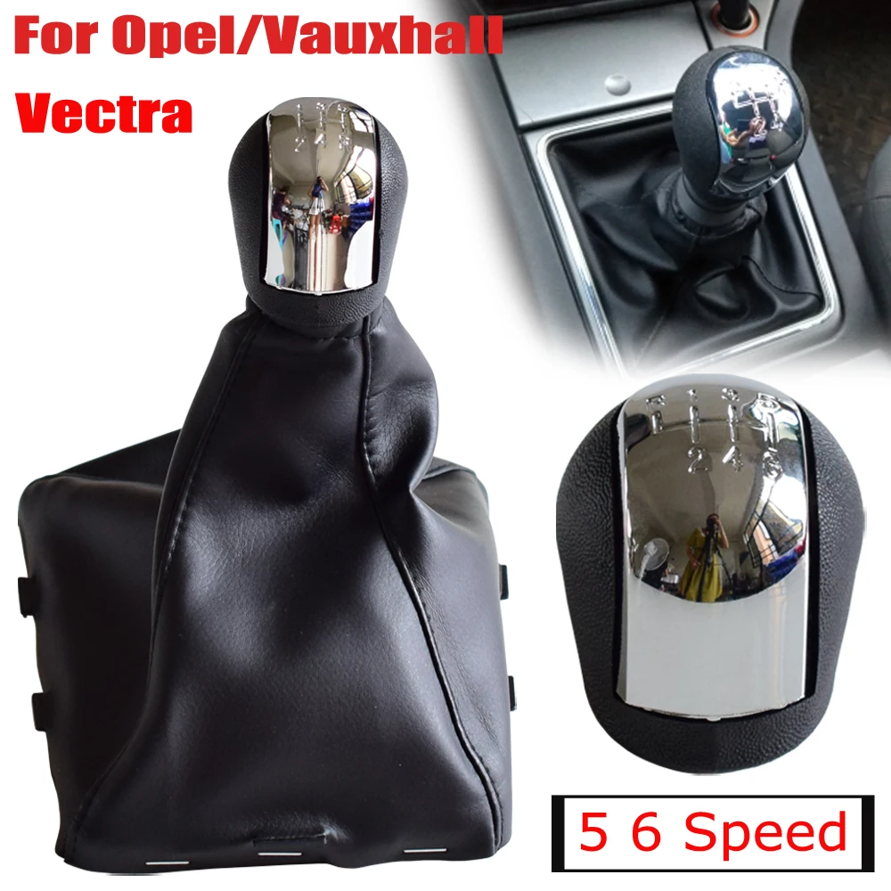 For Opel Vectra C B Corsa Astra G SIGNUM Combo 02-05 ABS Car Manual 5 6 Speed Gear Shift Knob Shifter HandBall With Gaiter Boot