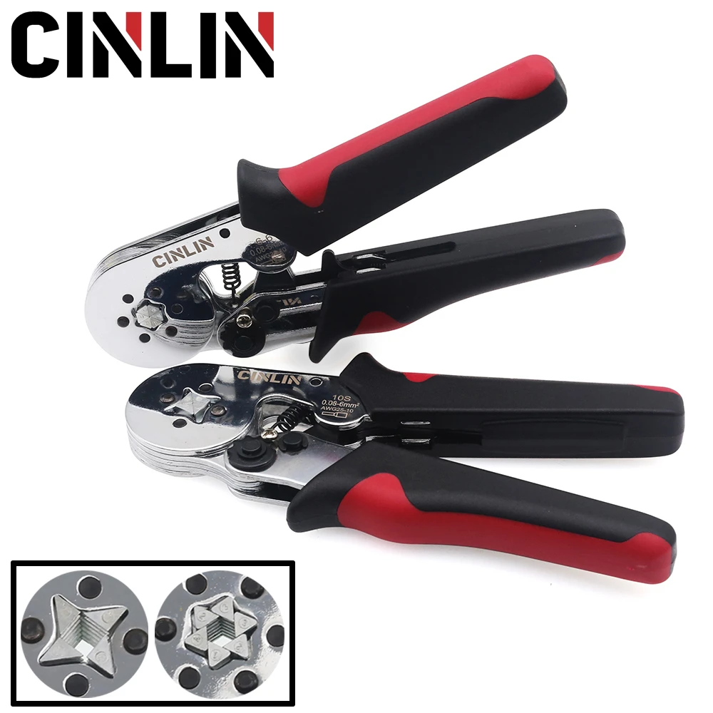 Tube Bootlace VE & TE Terminals Min 0.08mm Max 16mm Crimping Pliers & Terminals Set Hand Tools Electrician Crimper 6-4 6-6A 10S