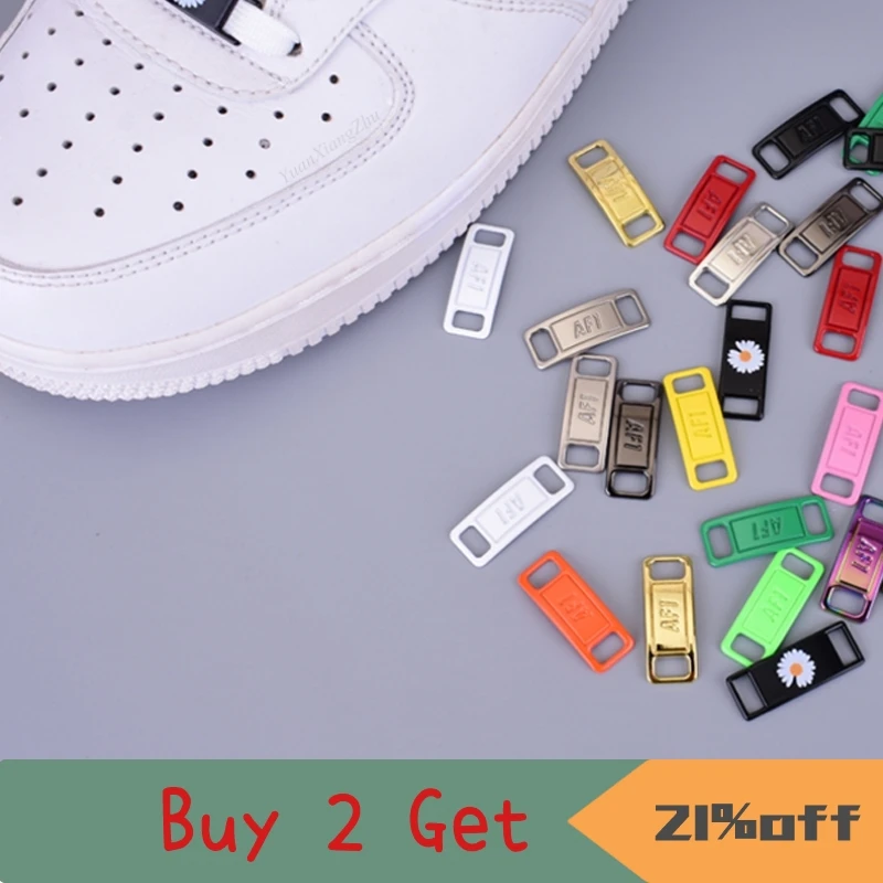 2pcs/pair Shoelace Buckle Metal Shoelaces AF1 Shoelaces Buckle Accessories Metal Lace Lock DIY Sneaker Kits Metal Lace Buckle