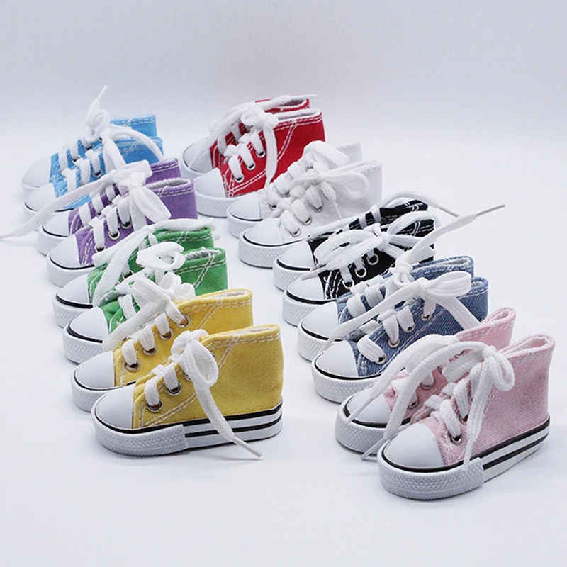 1Pairs Accorted Colors 7.5cm Doll Sneakers Canvas Shoes For 1/3 1/4 BJD Dolls Shoes Accesores for SD16 inch Sharon doll Boots