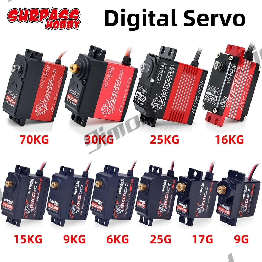 Digital Servo rc 9g 17g 25g 6kg 9kg 15kg 20kg 25kg 30kg 70kg Metal Gear Servo for rc 1/10 1/24 1/18 1/16 1/12 1/7 1/5 1/8 RC Car