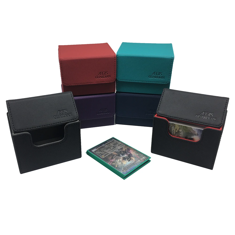 AEGIS GUARDIAN Side-Loading Card Box Deck Case Mtg Pokemon Yugioh Card Binder: 100+