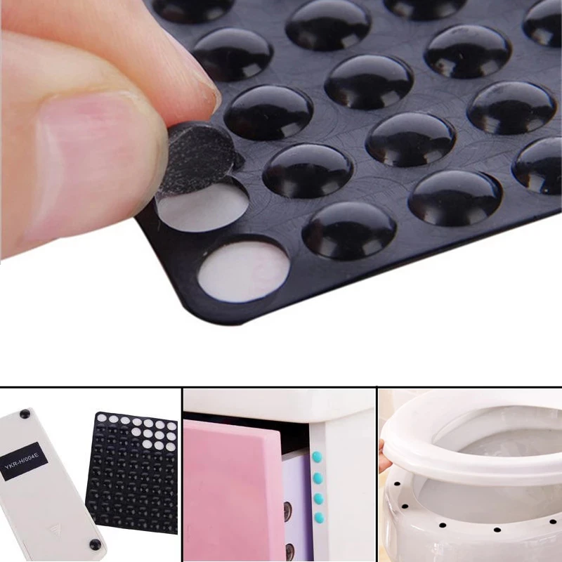 100pcs/set Multi-function Silicone Damper Buffer Self Adhesive Cabinet Bumpers Furniture Pad Cushion Protective Door Stopper HOT