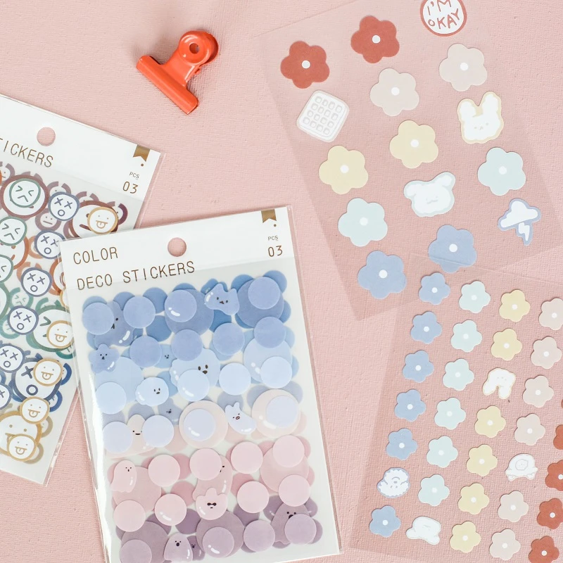 Journamm 120pcs Cute Sticky for Diary Deco Kawaii Stationery Supplies Plant Stickers Junk Journal Scrapbooking Label Stickers