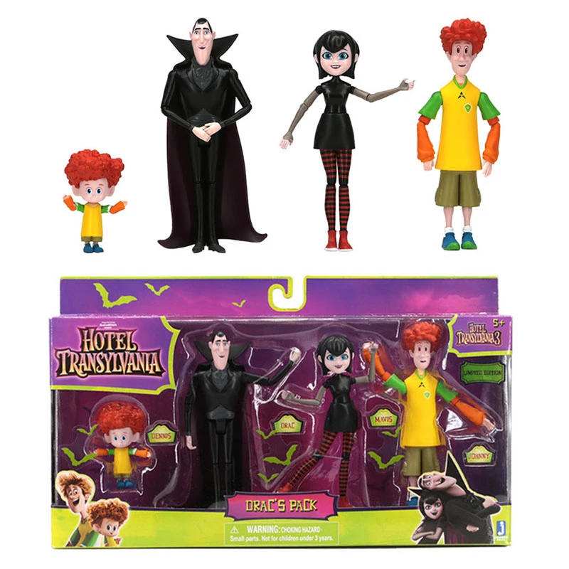 Original Hotel Transylvania 3 Family Vacation Action Figure Toy Brinquedos Dracula Mavis Johnny Dennis Anime Figurals Dolls Gift