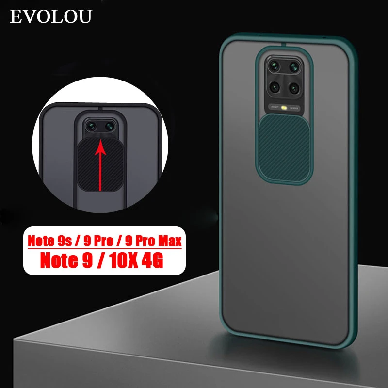 Slide Camera Lens Protection Cover for Xiaomi Redmi Note 9 Pro Max Note 9s 8 POCO X3 NFC Mi 11 10T Phone Case Translucent Cover