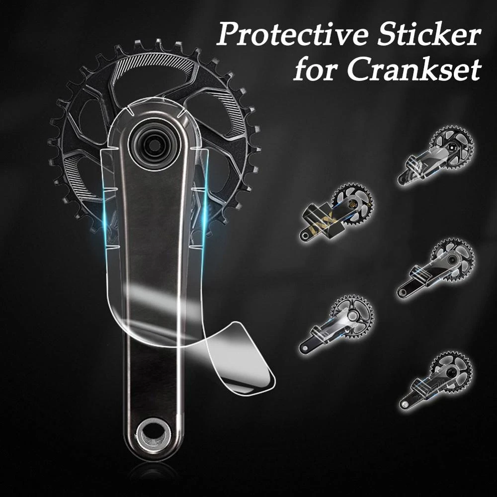 Mountain Bike Crank Protective Film Carbon Fiber Universal Tooth Plate Crank Protective Film Anti-collision MTB Crank Stickers