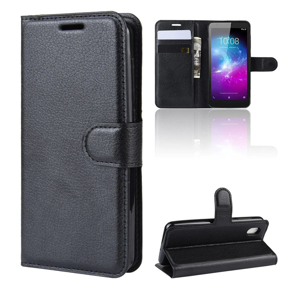 Wallet Cover Card Holder Phone Cases for ZTE Blade L8 / Case for ZTE L8 Pu Leather Case Protective Shell