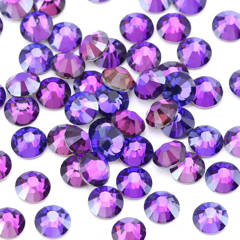 Purple Velvet Strass Crystal Rhinestone Glitters Diamond Gem Non Hotfix 3D Glitter For Nail Decoration Flatback Loose стразы