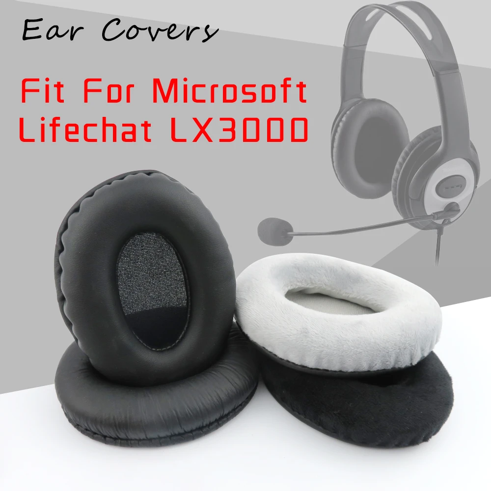 Ear Pads For Microsoft Lifechat LX3000 LX-3000 Headphone Mic Cover Earpads Replacement Headset Ear Pad PU Leather Sponge Foam