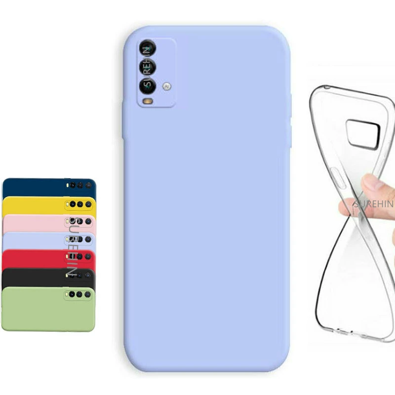 Silicone Case For Xiaomi Redmi 9T Cover Transparent 9 T Full Camera Lens Protection Red Clear Plain Soft Cover For Redmi 9T Case