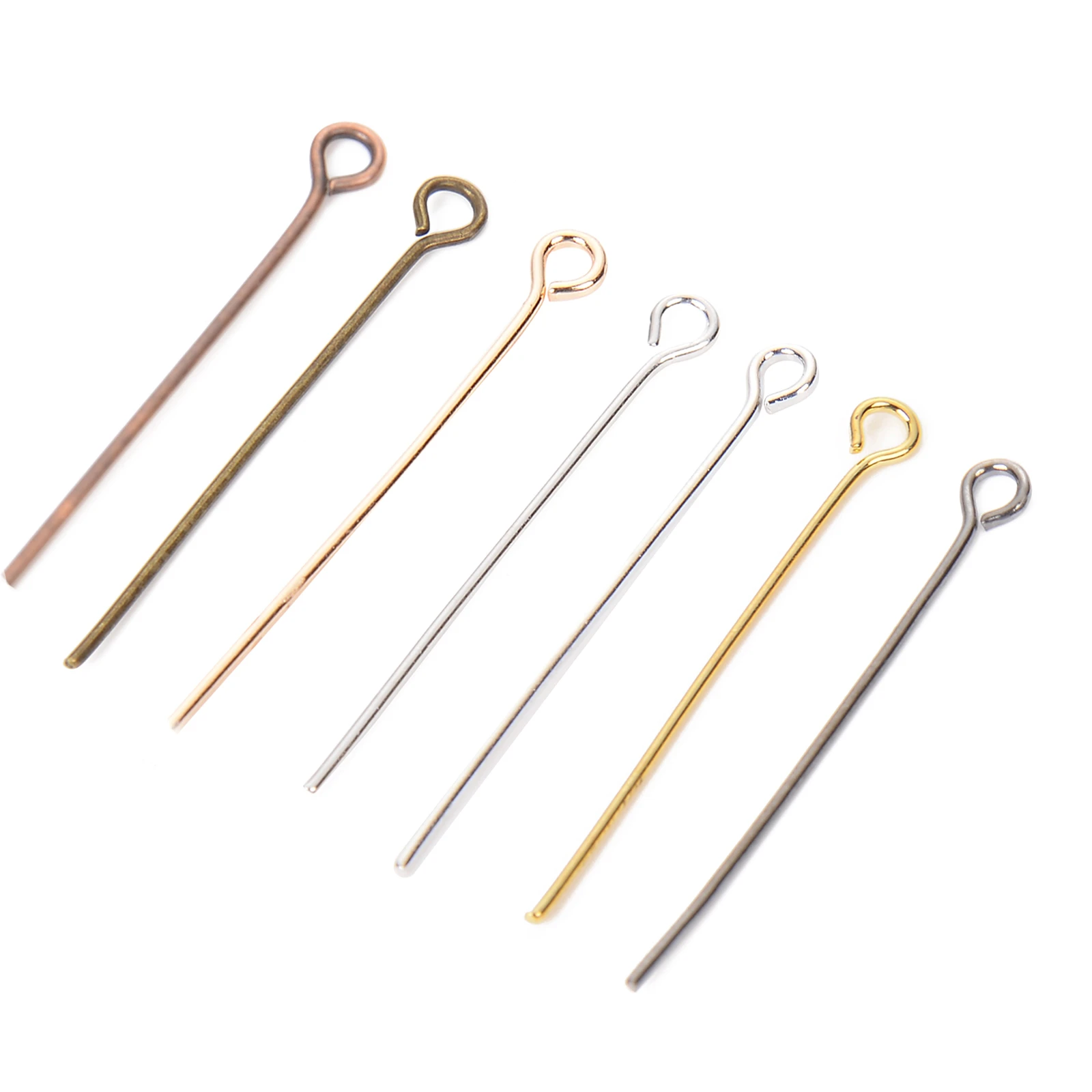 100-200Pcs Nine words needle Pins Eye Pin Jewelry Findings For Necklace Charm Jewelry Making Earrings DIY Accessories