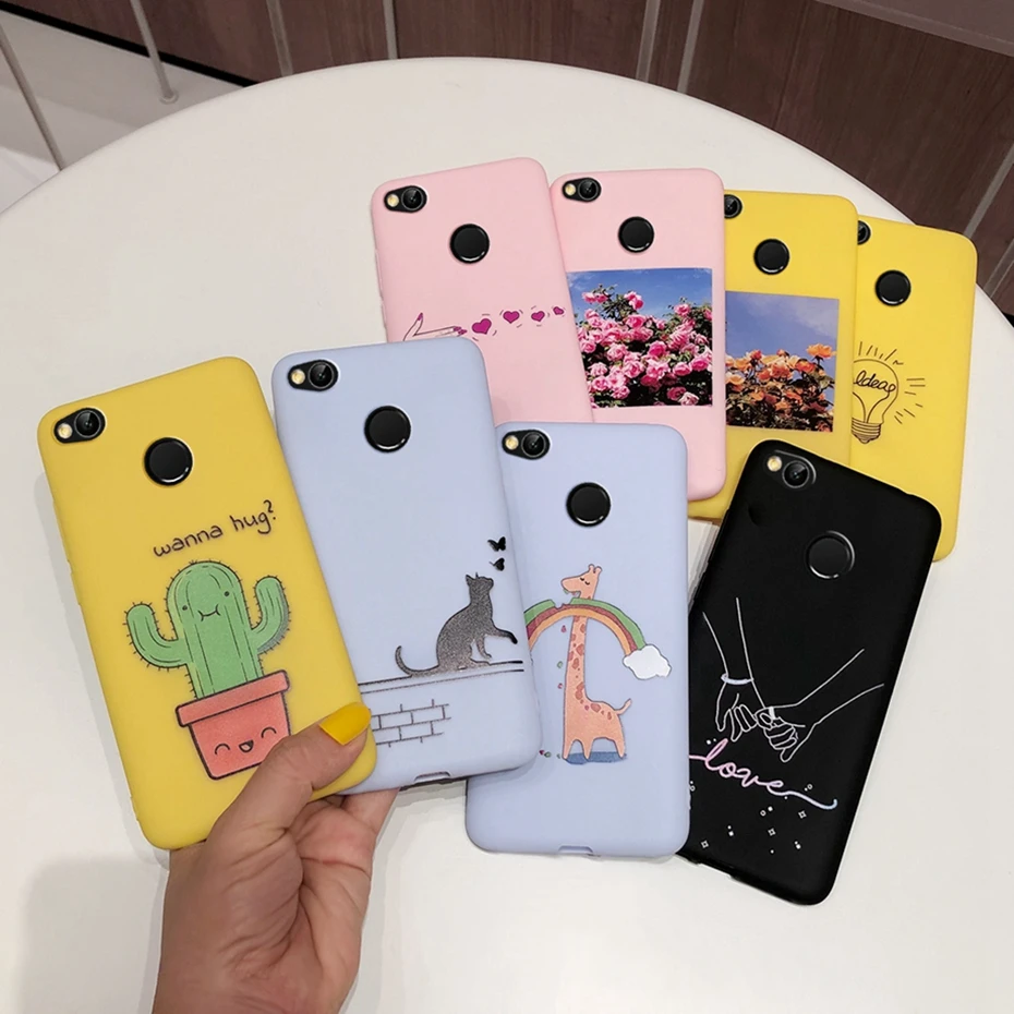 Case For Xiaomi Redmi 4x Case 5.0 inch Slim Cute TPU Soft Silicone Back Cover Xiomi Redmi 4x Cover Redmi 4 x Redmi4X Phone Cases