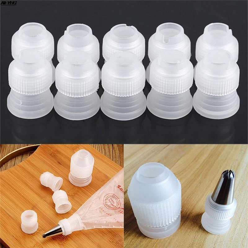 10 Pieces Coupling Adapter Icing Piping Nozzle Bag Cake Flower Pastry Decoration Tool