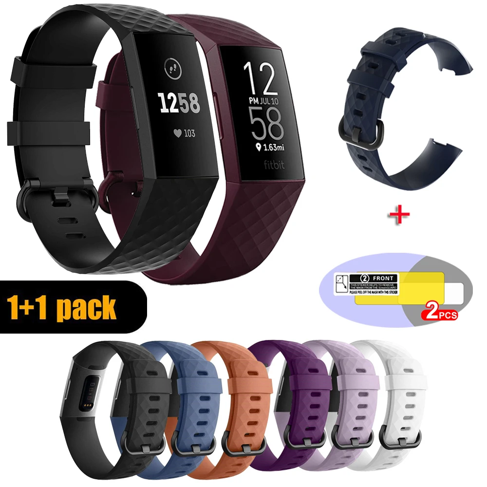 Replacement Band For Fitbit Charge 3 Strap Silicone Wristband For Fitbit Charge 4 Band Wrist Strap For Fitbit Charge 3 Band