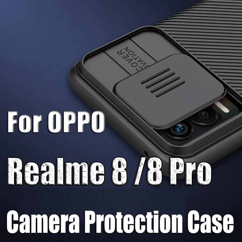 For OPPO Realme 8 Pro Case NILLKIN CamShield Camera Protection Case Slide Privacy Phone Shell For OPPO Realme 8 Back Cover