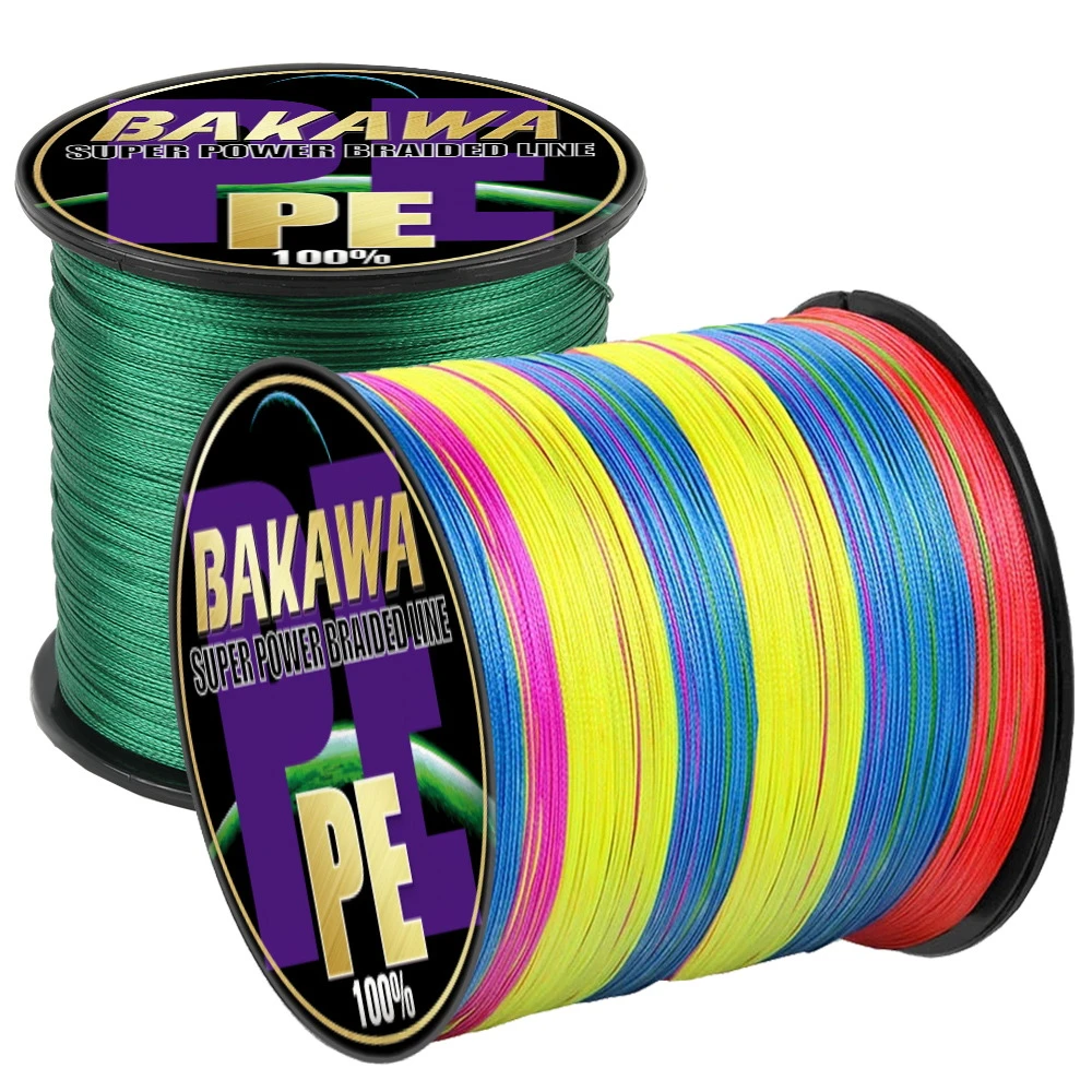 BAKAWA 4 Braided Fishing Line 300M 100M Japan PE Multifilament Carp Sea Saltwater Floating Wire Accessories