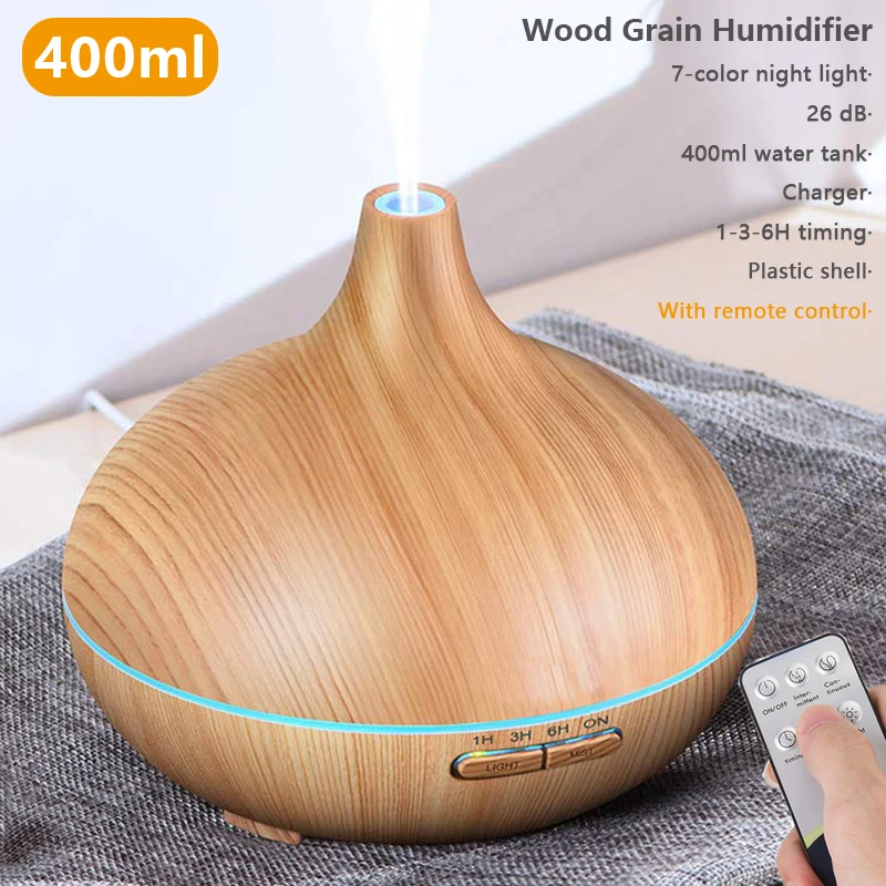 Electric Aroma Diffuser Ultrasonic xaomi Air Humidifier LED Lamp Aromatherapy Mist Maker Remote Control Essential Oil Diffuser