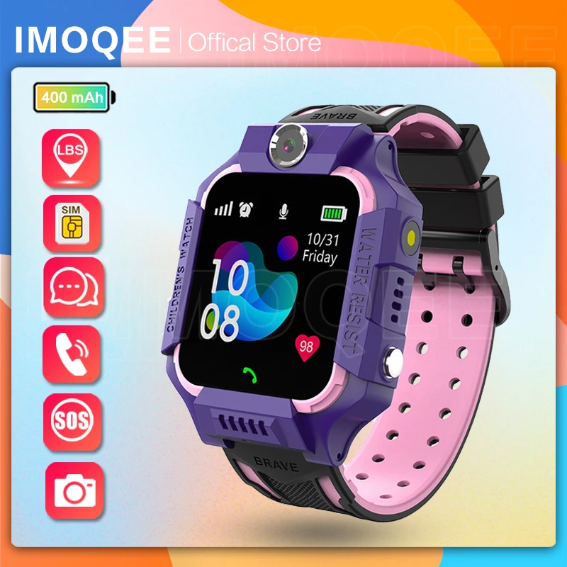 2021 Q19 Smart Watch Kids GPS Waterproof  SOS Anti-Lost Camera Alarm Clock Voice Chat Games SmartWatch with sim card Gifts