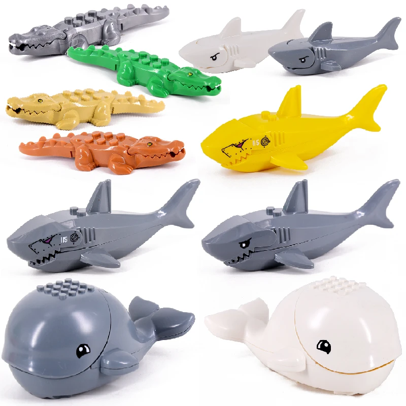 Classic Animals Whale City ZOO Building Blocks Bricks Animal Figures Assemble DIY Toys Compatible Locking Animals Kids Gifts