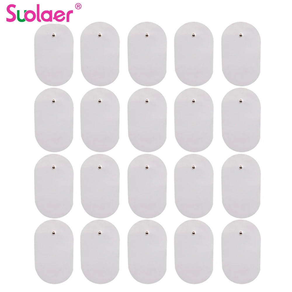 20PCS Silicone Gel Tens Units Electrode Replacement Pads Electrode Pacthes For Mini Full Body Massagers Skin Stickers Dropship