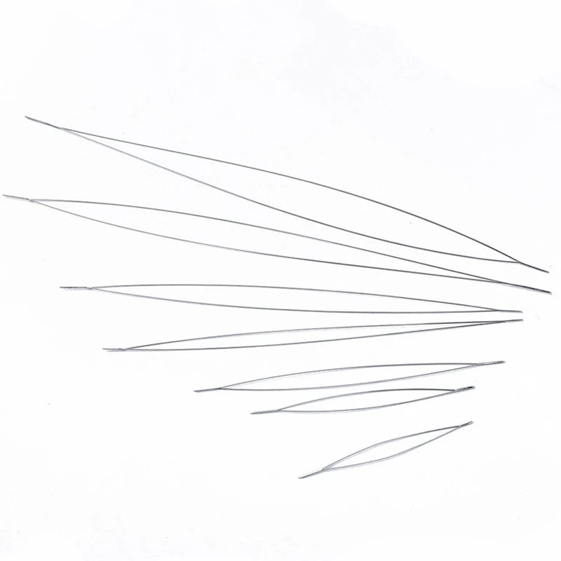 5/1Pcs Central Opening Curved Beading Needles Stainless Steel Tools Pins for bead Threading String Cord Easy Jewelry Making