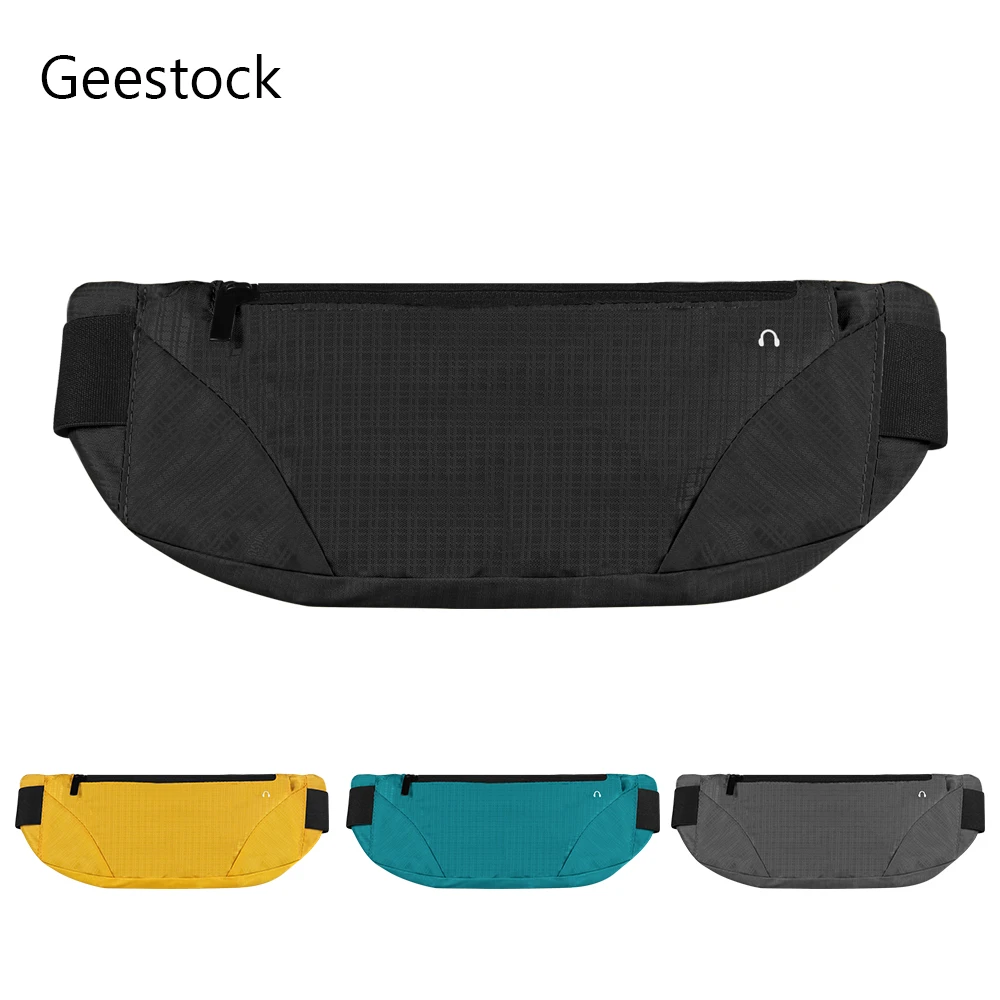 Geestock Waist Bag Running  Fanny Pack Sports Belt Bag Portable Phone Pounch Gym Waist Bag Water-resistant Wallet Elastic belt