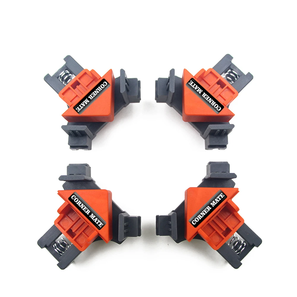 4 pcs 90 Degree Right Angle Clamp Fixing Clips Picture Frame Corner Clamp Woodworking Hand Tool Angle Clamps Pipe Clamp