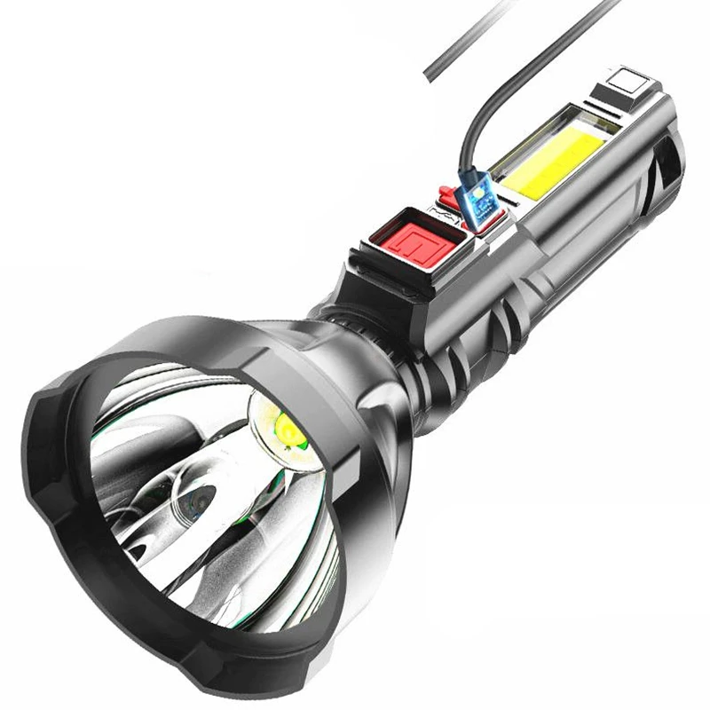 2021 Year New Style Flashlight Mini Portable Lamp With Built-in Battery USB Rechargeable COB LED Flashlight Torch light