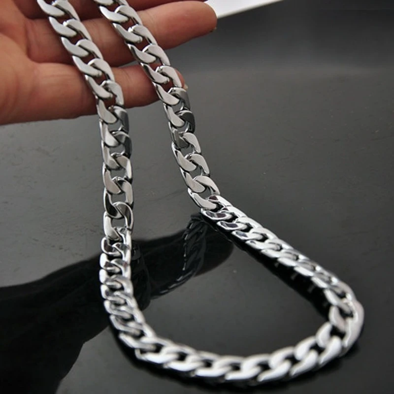 1Pcs 2020New Simple Titanium Steel Men's Necklace Twisted Piece Chain Stainless Steel Women's Popular All-match Thick Chain