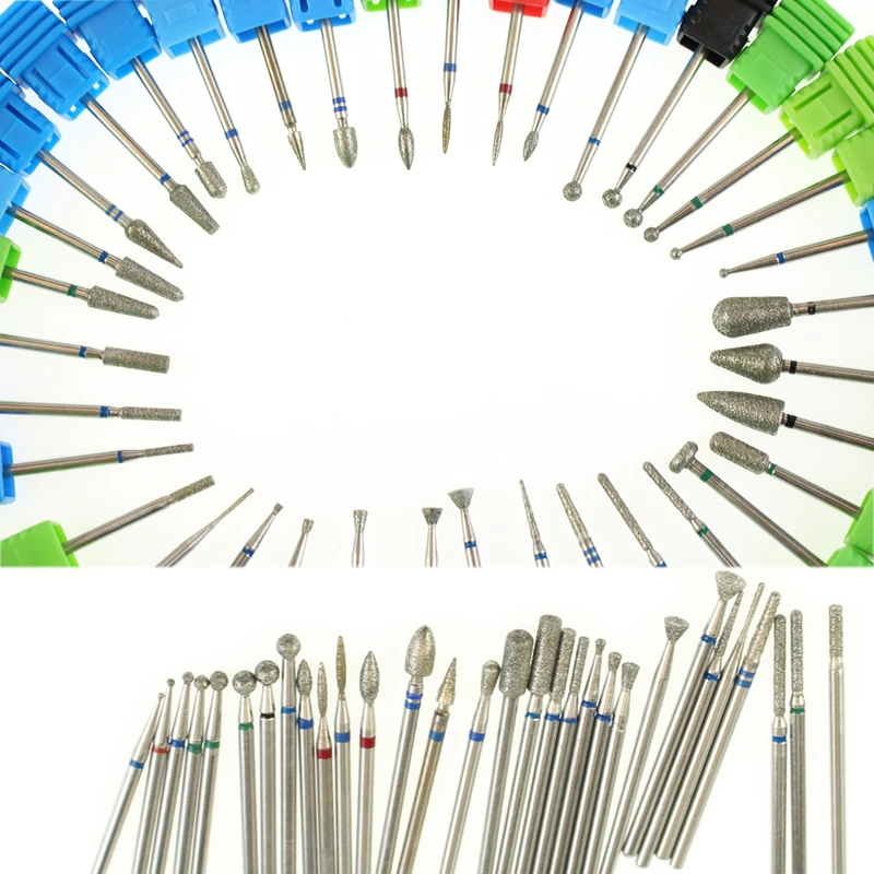 36 Type Diamond Nail Drill Bits Electric Manicure Burr Milling Cutter Manicure And Pedicure Rotary Nail Files Nail Art Tools